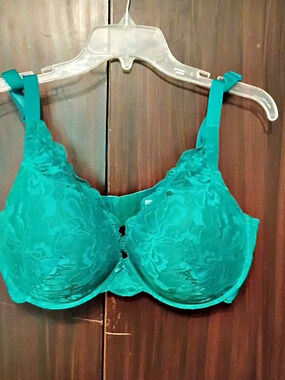 audēn The Sublime Floral Lace Bra in Dark Teal Size 40DDD